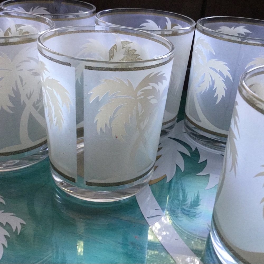 Vintage HJ Stotter Acrylic serving tray and 6 glasses - Picture 4 of 6